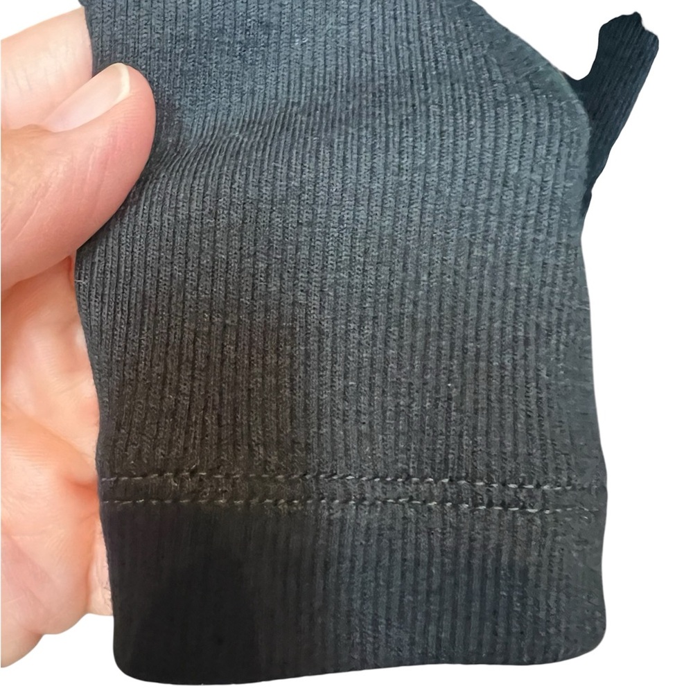 NWT Ninety Percent Ribbed Black Button Front Dress - Picture 5 of 7